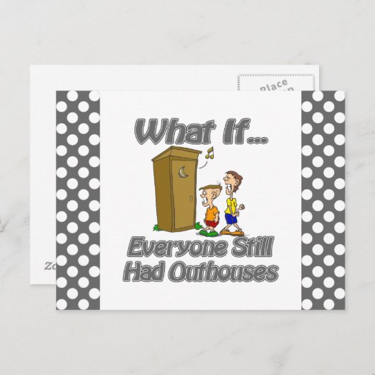 Outhouses Postkarte (Vorne/Hinten)