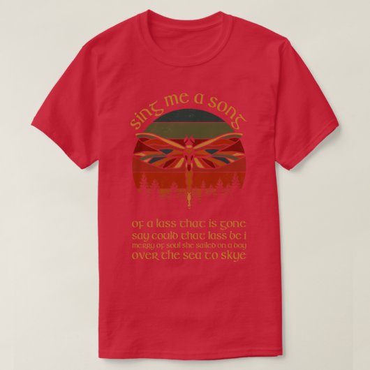 Outlander Theme Sing Me A Song Trebchen Dragonfly T-Shirt (Design vorne)
