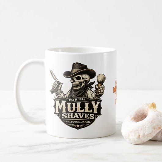 Outlaw Barbershop Mug Kaffeetasse (Mit Donut)