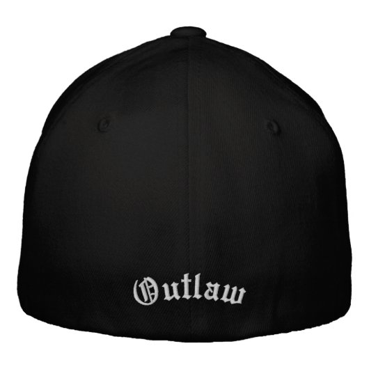 Outlaw-Baseballkappe Bestickte Baseballkappe (Rückseite)