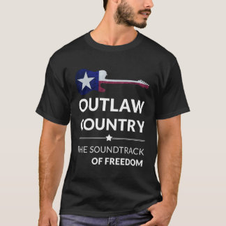 Outlaw Country Der Soundtrack zur Freiheitsgitarre T-Shirt