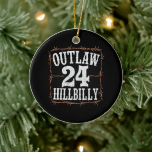Outlaw Hillbilly 2024 Western Trump Vance 2024 Keramik Ornament