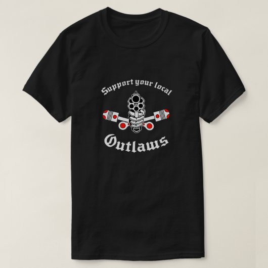 Outlaw mc Support-Geschenk Halloween, Erntedank T-Shirt (Design vorne)