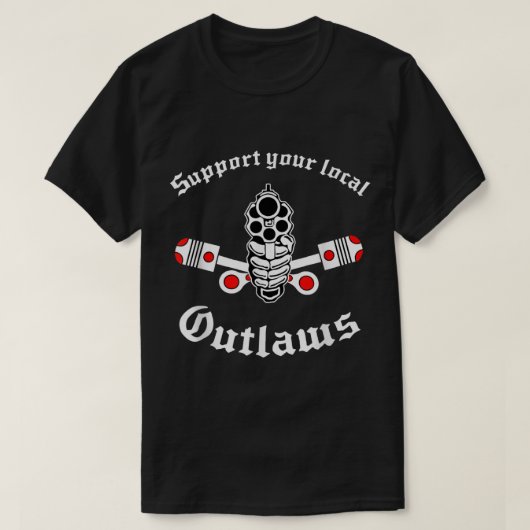 Outlaw mc Support  T-Shirt (Design vorne)