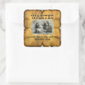 Outlaw Prospencing-Lieferungen 3" Gewollt Aufklebe Quadratischer Aufkleber (Tasche)