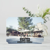 Outlaw Wild West Western Boy Birthday Cowboy Einladung (Stehend Vorderseite)