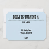 Outlaw Wild West Western Boy Birthday Cowboy Einladung (Rückseite)