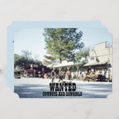 Outlaw Wild West Western Boy Birthday Cowboy Einladung (Vorne/Hinten)