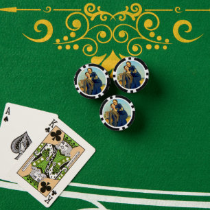 Outlaws Bonnie & Clyde The Barrow Gang Malerei Pokerchips