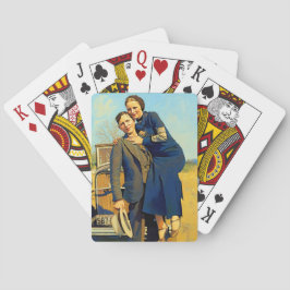 Outlaws Bonnie & Clyde The Barrow Gang Painting Spielkarten