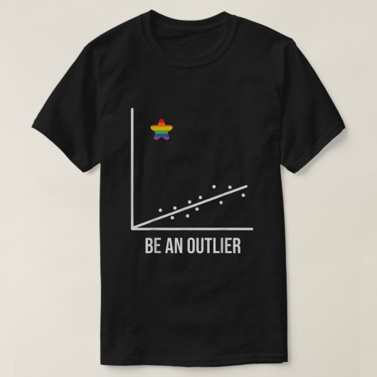 Outlier Math Geek LGBT Equality Pride T-Shirt (Design vorne)