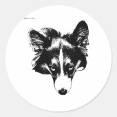 outline bright face runder aufkleber (Vorderseite)