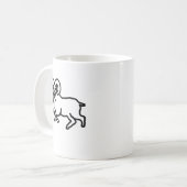 Outline Ram Zodiac Mug | Minimal Aries Silhouette Kaffeetasse (Vorderseite Links)