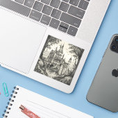 outlines of fairy tale castles and enchanted lands aufkleber (Laptop mit iPhone)