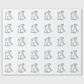 Outlne Häschen Geschenkpapier (Flach)