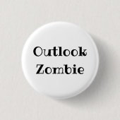 Outlook Zombie Lustiger Büro-Anstecker Button (Vorderseite)