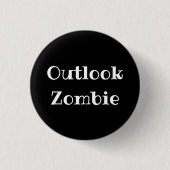 Outlook Zombie Lustiger Büro Pinback Button (Vorderseite)