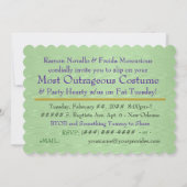 Outrageous Mardi Gras Party - Personalisiert Einladung (Rückseite)