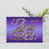 Outrageous Mardi Gras Party - Personalisiert Einladung (Stehend Vorderseite)