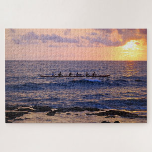 Outrigger Canoe bei Sunset auf der großen Insel Ha Puzzle