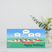 Outrigger Canoe Grußkarte Feiertagskarte (Stehend Vorderseite)