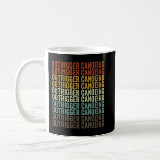 Outrigger Canoeing Sports Retro Kaffeetasse (Links)