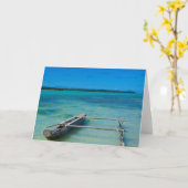 Outrigger-Kanu im Schwarzen Ozean Karte (Gelbe Blume)