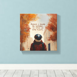 Outro Planeta (com frase) Leinwanddruck