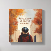 Outro Planeta (com frase) Leinwanddruck (Vorderseite)