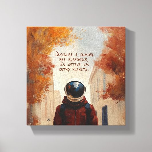 Outro Planeta (com frase) Leinwanddruck (Vorderseite)