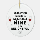 Outside is Frightful Funny Christmas Pun Keramik Ornament (Links)