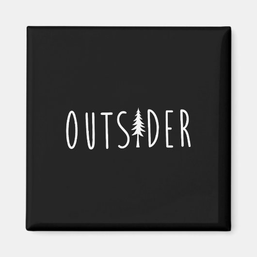 Outsider Pine Tree Natur Wilderness Adventure Magnet (Vorne)