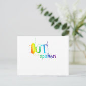 OUTSpoken (Regenbogen) Postkarte (Stehend Vorderseite)