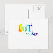 OUTSpoken (Regenbogen) Postkarte (Vorne/Hinten)