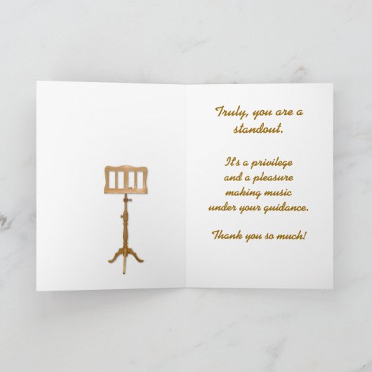 outSTANDing Musiklehrer Dankeskarte (Innenseite)