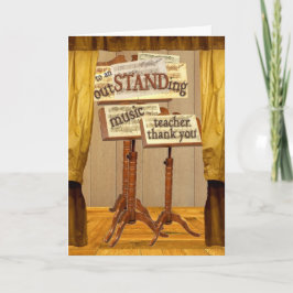 outSTANDing Musiklehrer Dankeskarte