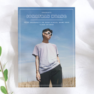 Outstanding   Trendy Photo Graduation Announcement Einladung