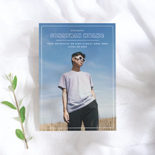 Outstanding Trendy Photo Graduation Announcement Einladung