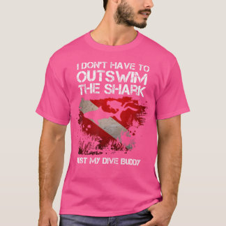 Outswim Sharks Dive Buddy Spearfish Funny Scuba T-Shirt