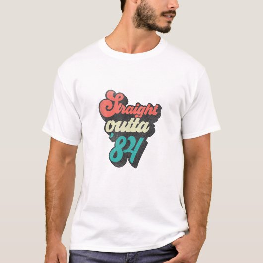 Outta 84 Vintager Geburtstag T-Shirt (Vorderseite)