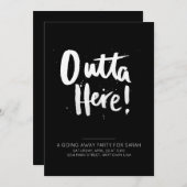 Outta, das hier weg Party Einladung geht (Vorne/Hinten)