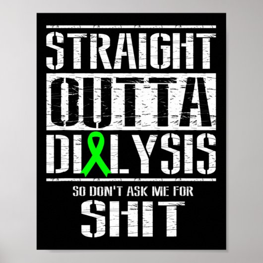 Outta Dialysis Frage mir Blatt Patientenspass Poster (Vorne)