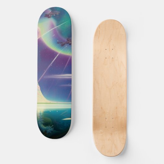 Outta Diese Welt Abstrakt Skateboard (Vorderseite)