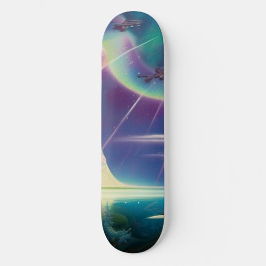 Outta Diese Welt Abstrakt Skateboard (Vorderseite)