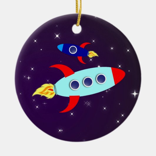 Outta Diese Welt!Junge Keramik Ornament (Vorne)