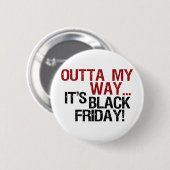 outta mein Weisenschwarzes Freitag Button (Vorne & Hinten)