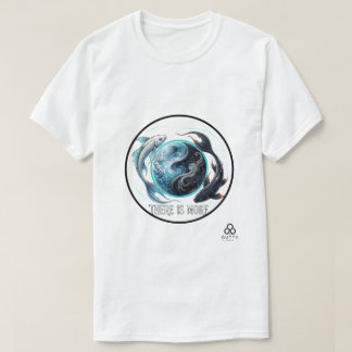 OUTTA SPACE — Fluid Tao Fish — Kosmische Balance T-Shirt