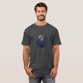 OUTTA SPACE — Kosmische Muster T-Shirt (Vorne ganz)