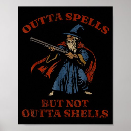 Outta Spells But Not Outta Shells Vintage Poster (Vorne)