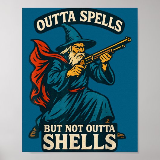Outta Spells But Not Outta Shells Vintage  Poster (Vorne)